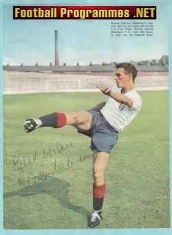 Manchester United Ronnie Clayton Autograph Signed Picture