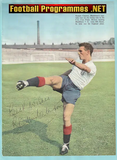 Manchester United Ronnie Clayton Autograph Signed Picture