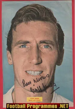 Tottenham Hotspur Cliff Jones Autographed Signed Picture