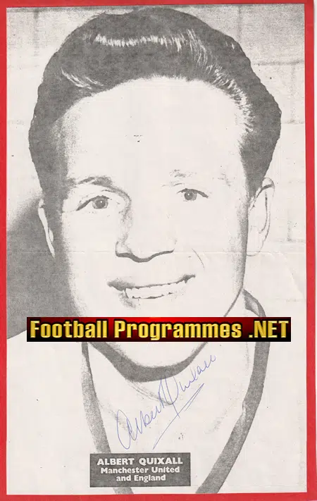 Manchester United Albert Quixall Autographed Signed Picture