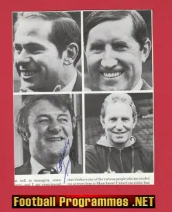 Manchester United Tommy Docherty Autographed Signed Picture