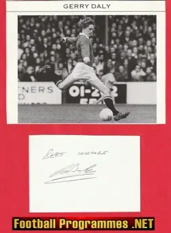 Manchester United Gerry Daly Autographed Signed Picture
