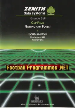 Nottingham Forest v Southampton 1992 - League Cup Final Wembley
