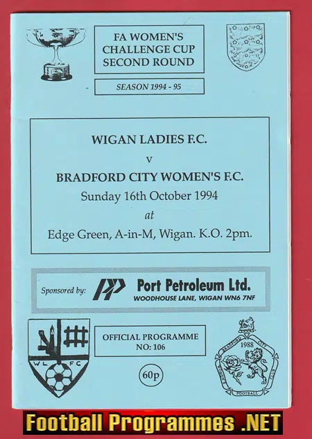 Wigan Ladies v Bradford City 1994 – Womens Football