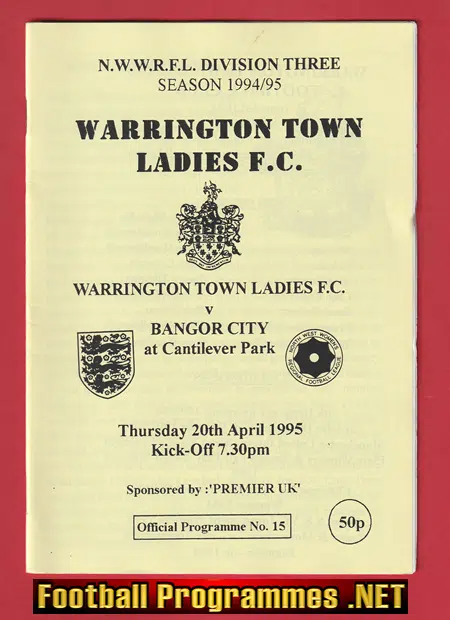 Warrington Ladies v Bangor City 1995 - Womens Football