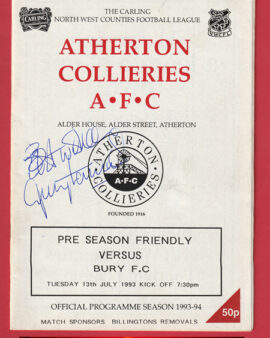 Atherton Collieries v Bury 1993 – Signed Autographed
