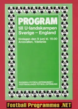 Sweden v England 1980s – Under 21