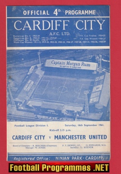 Cardiff City v Manchester United 1961 – Man Utd