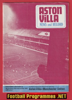 Aston Villa v Manchester United 1970 – LC Semi Final