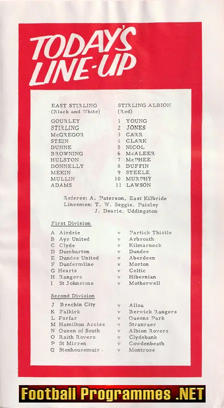 Stirling Albion v East Stirlingshire 1974 - Scotland