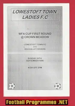 Lowestoft Ladies v Rea Valley Rovers 1996 – Womens Football Match