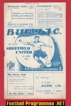 Bury v Sheffield United 1952