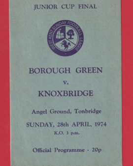 Brough Green v Knoxbridge 1974 – Angel Ground Tonbridge