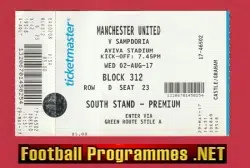 Sampdoria v Manchester United 2017 - Football Ticket in Ireland