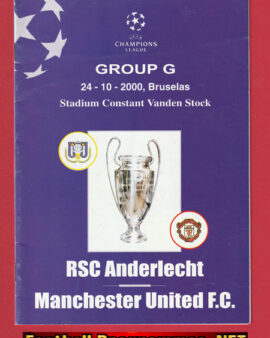 Anderlecht v Manchester United 2000 – Programme