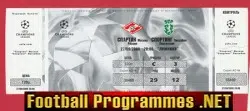 Spartak Moscow v Sporting Lisbon 2000 - Football Ticket Russia