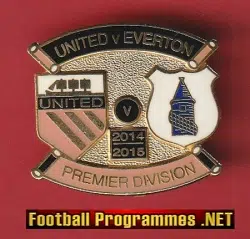 Manchester United v Everton 2014/15 Metal Football Badge
