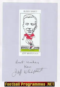 Manchester United Jeff Whitefoot Signed Picture Man Utd Busby BA