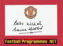 Manchester United Maurice Setters Signed Letter Man Utd 60s