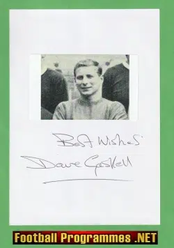 Manchester United Dave Gaskell Signed Picture 1960s Goalkeeper
