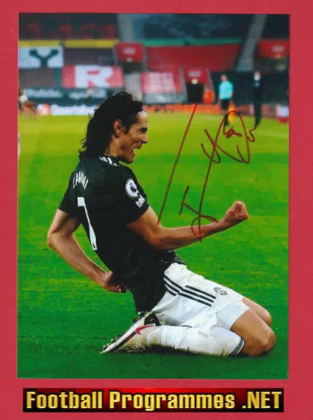 Manchester United Edison Cavani Autograph Signed Picture 2020