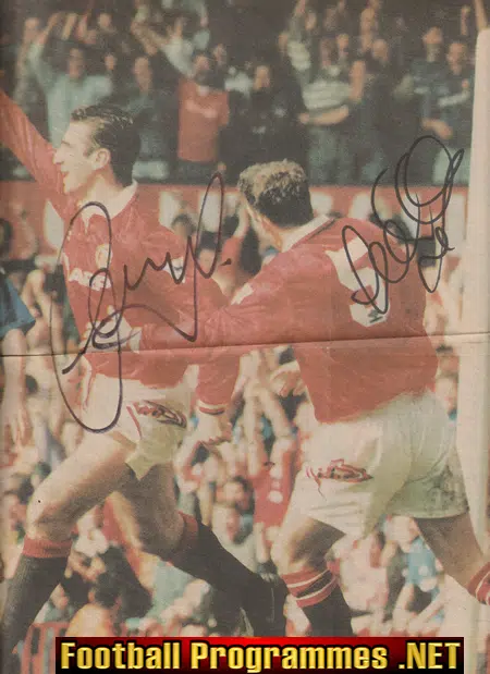 Manchester United Eric Cantona + Sharpe Autograph Signed Man Utd