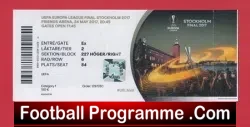 Ajax v Manchester United 2017 – European Cup Final Ticket Print