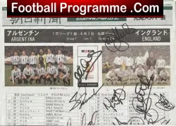 Argentina v England 2002 – South America Tour Multi SIGNED