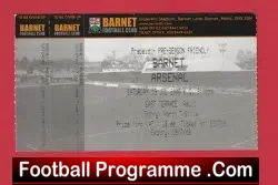 Barnet v Arsenal 2008 – Pre Season Friendly Match Ticket
