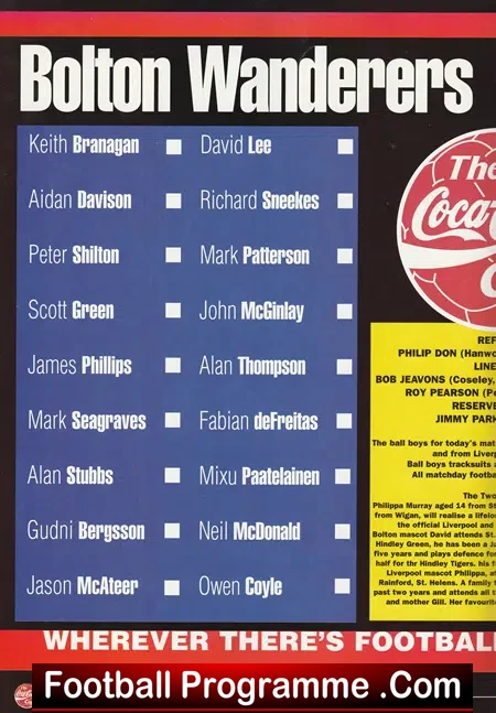 Bolton Wanderers v Liverpool 1995 - Cup Final Multi SIGNED