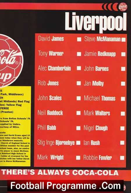 Bolton Wanderers v Liverpool 1995 - Cup Final Multi SIGNED