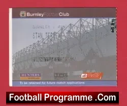 Burnley v Manchester United 2004 – Match Ticket