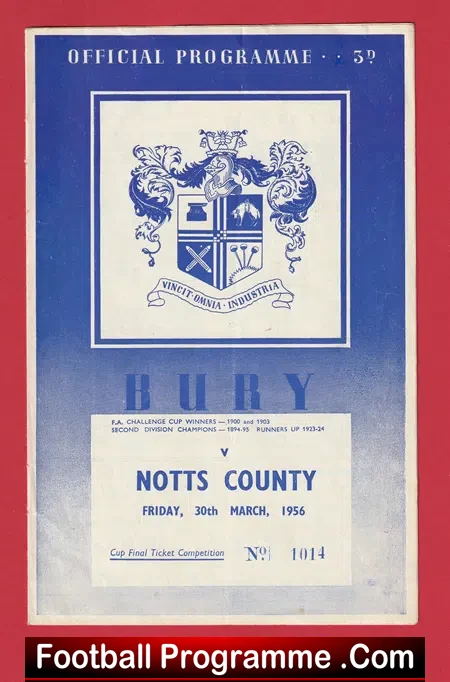Bury v Notts County 1956 – 1950s