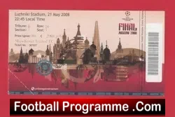 Chelsea v Manchester United 2008 European Cup Final Ticket Print