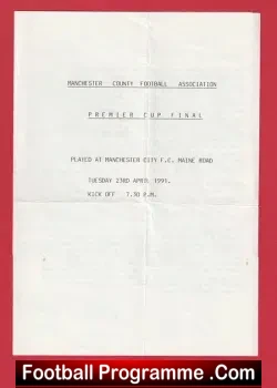Droylsden v Mossley 1991 – Manchester Cup Final at Man City