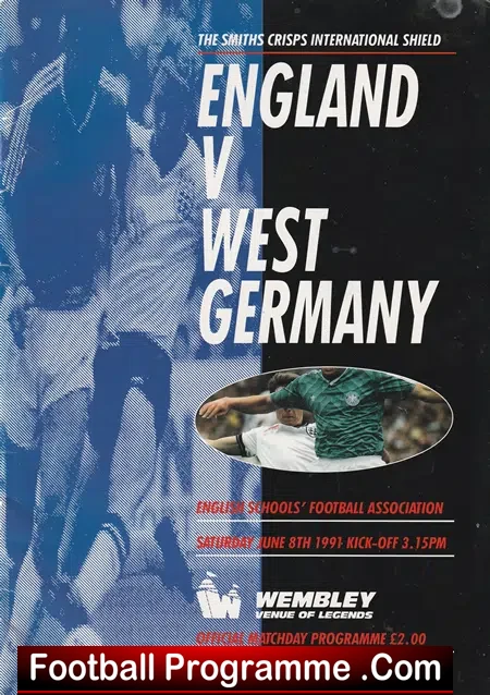 England v Germany 1991 - Multi Autographed SIGNED 14 Germans