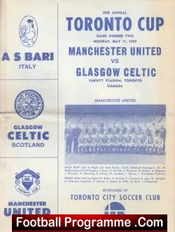 Glasgow Celtic v Manchester United 1970 – Canadian Tour = White