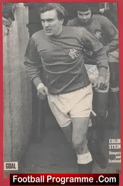 Glasgow Rangers Colin Stein Autograph Signed Picture 1970s - football memorabilia