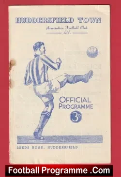 Huddersfield Town v Bury 1952 - 1950s - football programme
