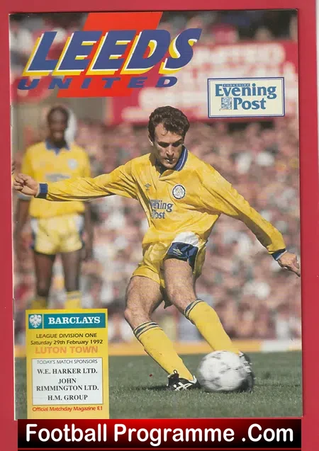 Leeds United v Luton Town 1992 – Eric Cantona First Goal Leeds