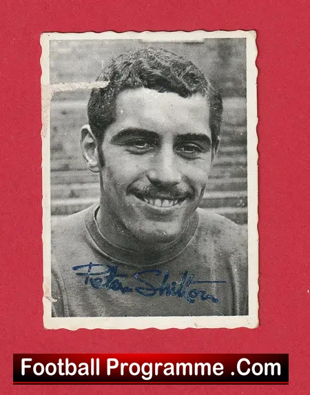 Leicester City Peter Shilton Autograph Signed ABC Card 1960s