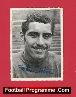 Leicester City Peter Shilton Autograph Signed ABC Card 1960s - football programme