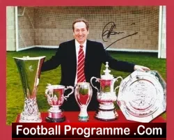 Liverpool Gerard Houllier Autograph Signed Picture - football memorabilia