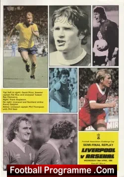 Liverpool v Arsenal 1980 - FA Cup Semi Final Replay - football programme