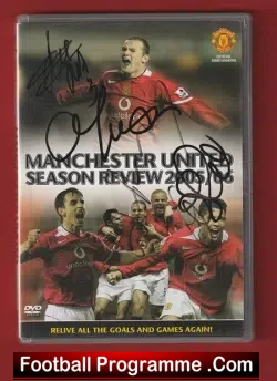 Manchester United Football Club DVD Multi Signed 2006 Ferguson Rooney +
