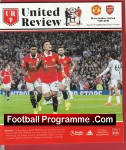 Manchester United v Arsenal 2022 - Man Utd - football programme