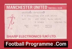 Manchester United v Chelsea 1988 - Ticket Man Utd - football memorabilia