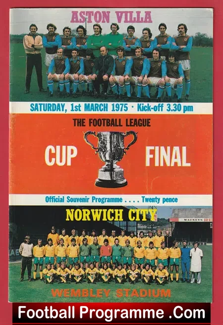 Norwich City v Aston Villa 1975 – League Cup Final London
