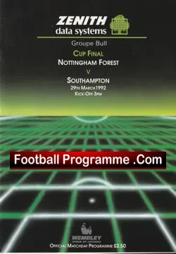 Nottingham Forest v Southampton 1992 – League Cup Final Wembley