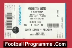 Sampdoria v Manchester United 2017 – Football Ticket in Ireland